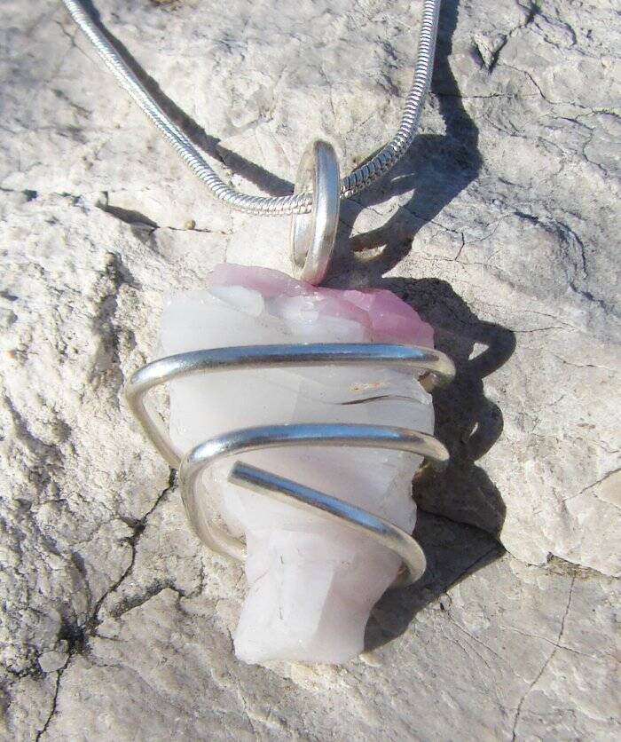 Gorgeous Genuine Monatomic Andara Crystal Pendant Silver #442