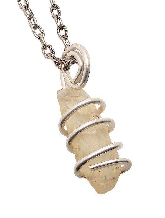 AUTHENTIC Libyan Desert Glass! Meteorite Sterling Silver Pendant #501