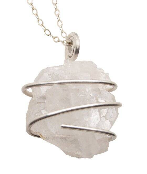FADEN QUARTZ CRYSTAL PENDANT ASTRAL TRAVEL, STERLING SILVER #106