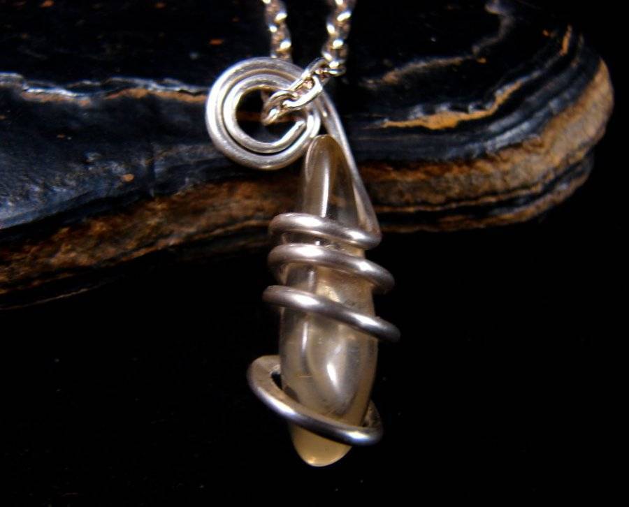 Golden Labradorite Hand Forged Pendant Sterling Silver Creativity 18