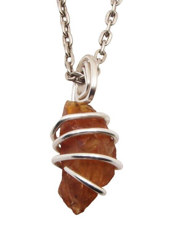 RARE AFRICAN CONGO LEMURIAN NATURAL CITRINE KUNDALINI QUARTZ WAND PENDANT #49