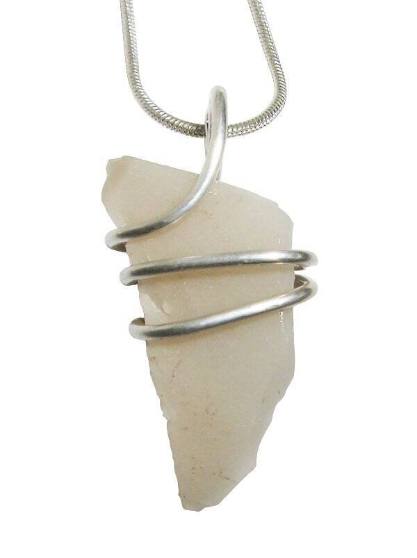NOVACULITE PENDANT IN STERLING SILVER CUT CORDS - BE FREE AGAIN #551