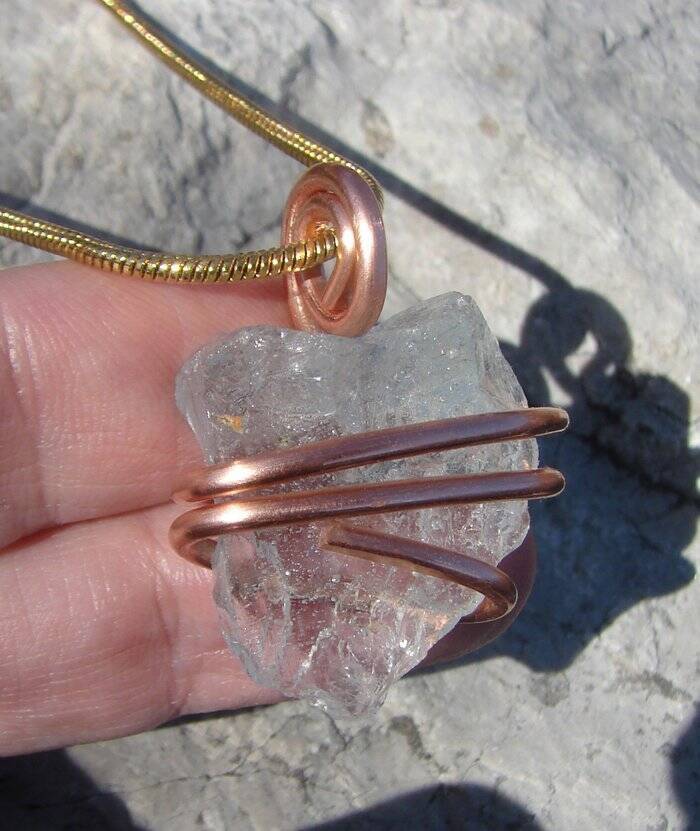 Gorgeous Genuine Monatomic Andara Crystal Pendant Copper #437