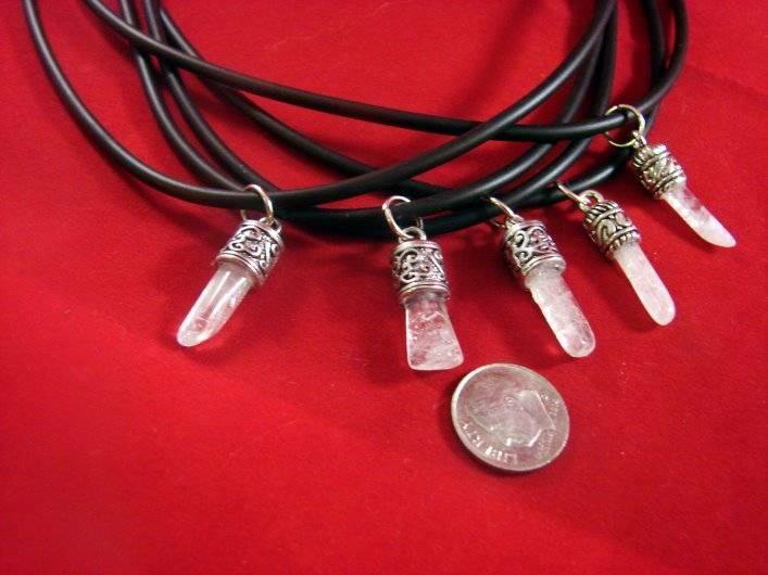 Danburite Pendants Pleiadian Starbrary Crystals in Antique Pewter - Psychic Pathways